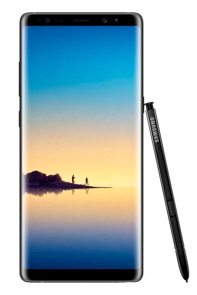 Samsung Galaxy Note 8, with stylus
