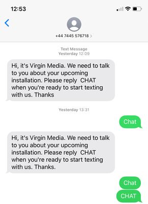 First message was not an immediate response, I wondered if my message had been delivered, and in the right format (was it supposed to be in caps?)