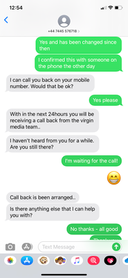 The text service had no clear end – even the scammer (or VM contact?!) didn't seem to know whether the chat was over or not...