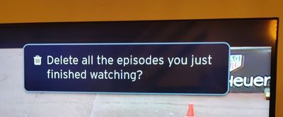 Delete all the episodes you just finished watching?
