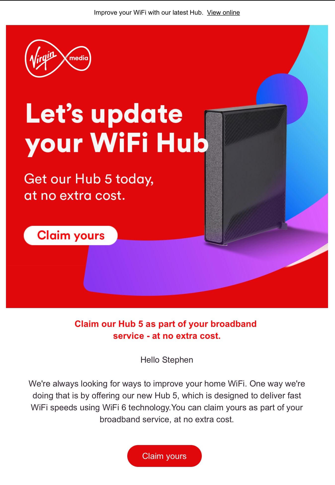 Hub 5 drops connection @ won't reconnect - Virgin Media Community - 4963668