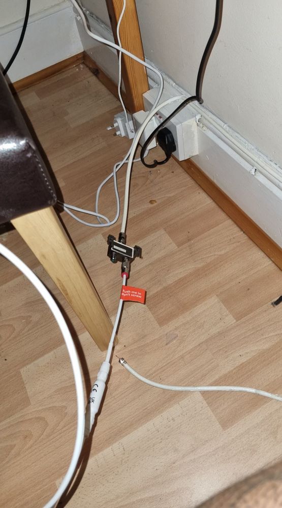 Connected to random wiring in the house