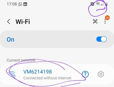 Android mobile wifi issue dhcp - Virgin Media Community - 5308268