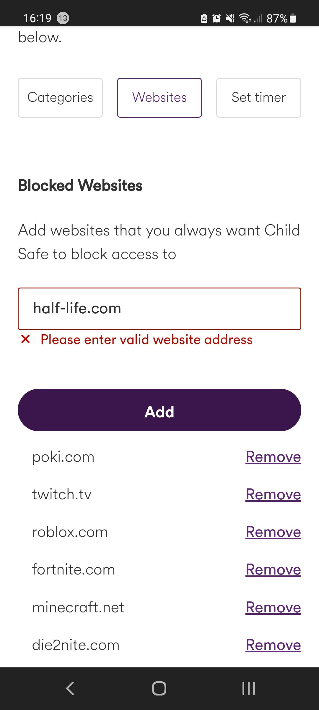 Child safe - Virgin Media Community - 5333971