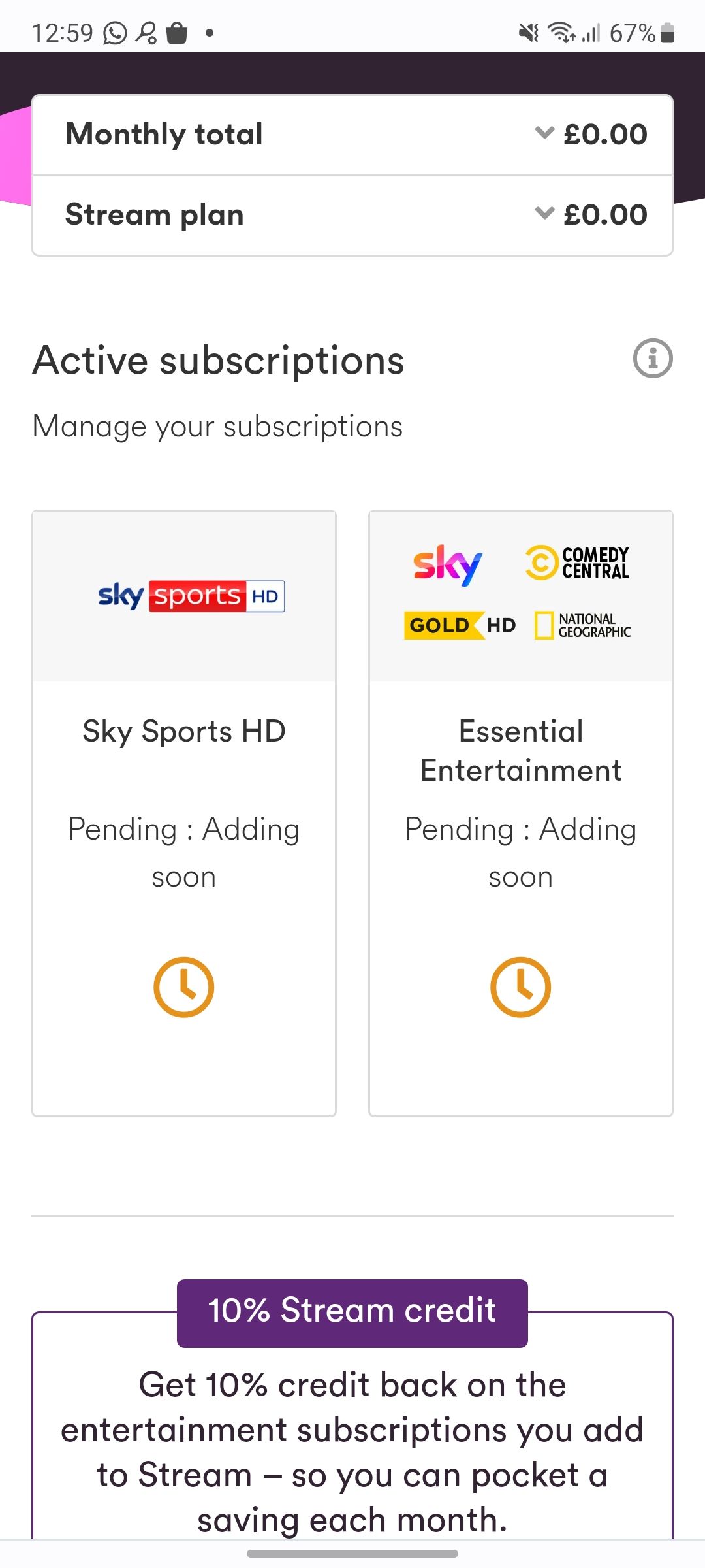 Sky sports Pending on Stream - Virgin Media Community