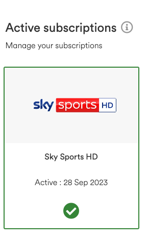Active Subscription