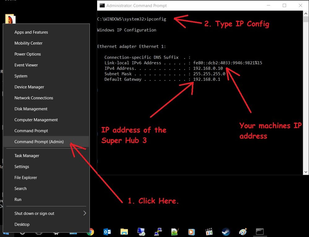 Detailed Instructions for getting your IP address in Windows 10 through the command line