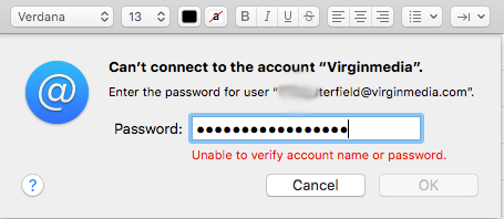 Window pops up when sending an email.