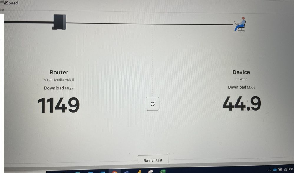 Wifi on laptop when I was approx 2 meters away. (apologies for quality, was speaking to support over whatsapp)