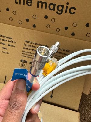TV 360 Splitter Cable - Broadband connector end (Blue)