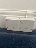 Probably old landline & separate box for dial up internet