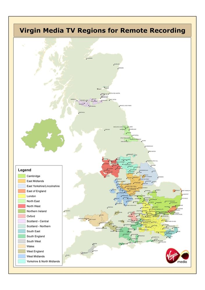 Virgin Region Map