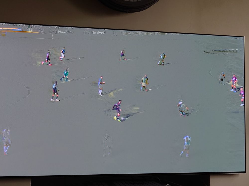 Kilmarnock v Rangers approx 1pm. Another 25 plus incidents of picture distortion since.