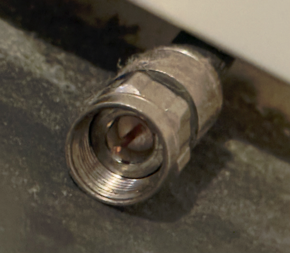 Zoom in view on the wall socket connector